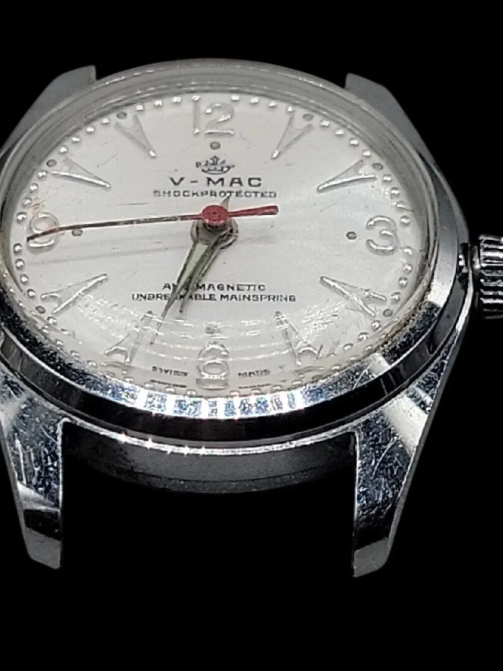 Vintage VMac Mens Watch Very Rare Runs Well Edward A Waldman Movement 1 Jewel